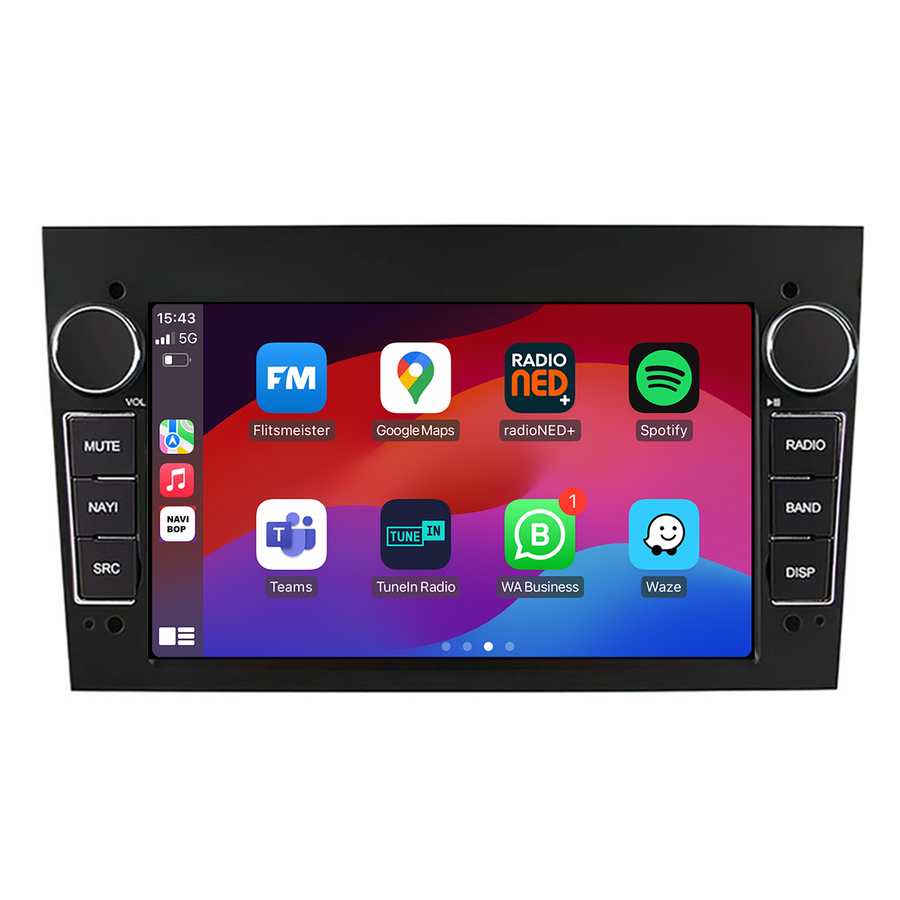 Opel Corsa D - Zwart | Autoradio | CarPlay & Android Auto | Android 15.0 | 2001 t/m 2013