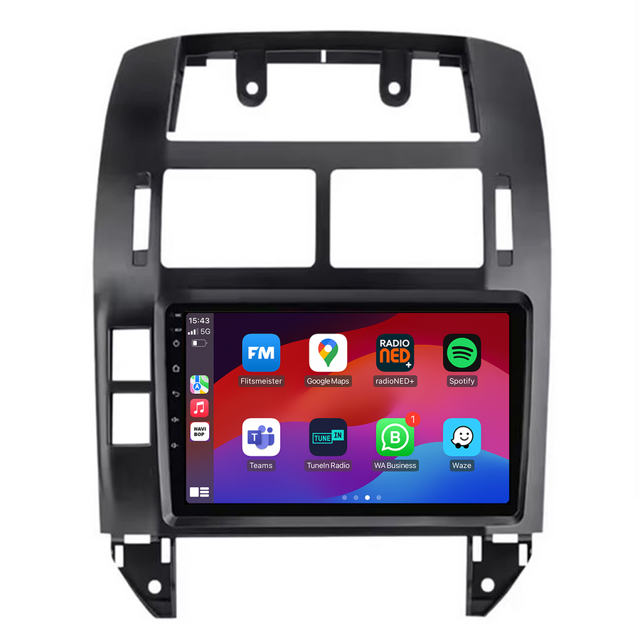 Volkswagen Polo - Zwart | Autoradio | CarPlay & Android Auto | Android 15.0 | 2002 t/m 2009