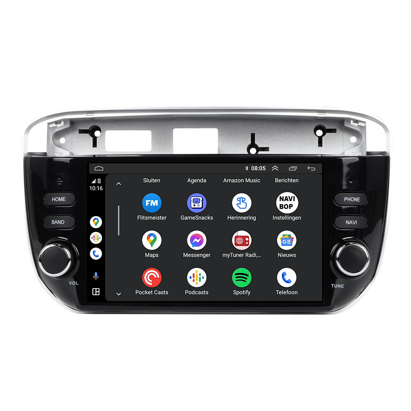 Fiat Punto Evo | Autoradio | CarPlay & Android Auto | Android 15.0 | 2010 t/m 2015