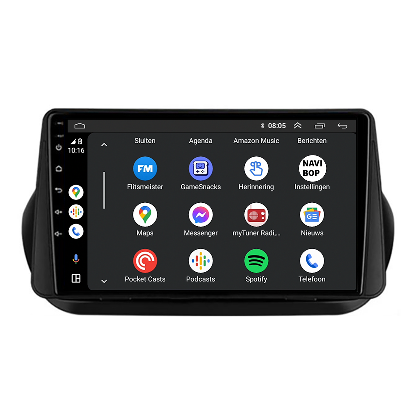 Fiat Fiorini | Autoradio | CarPlay & Android Auto | Android 15.0 | 2008 t/m 2019