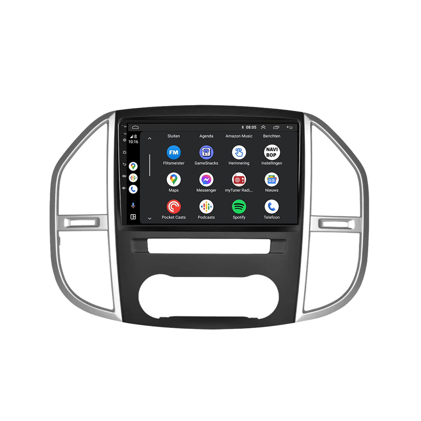Mercedes Vito | Autoradio | CarPlay & Android Auto | Android 15.0 | 2014 t/m 2022