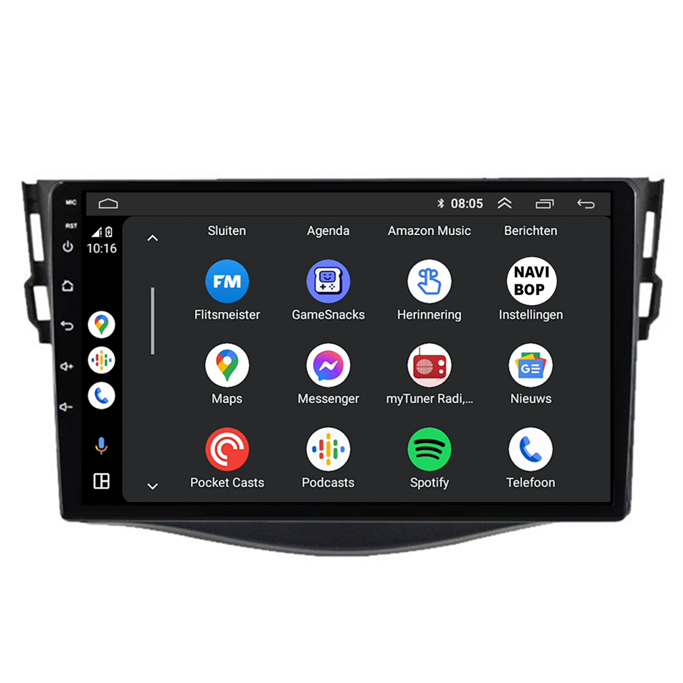 Toyota RAV4 | Autoradio | CarPlay & Android Auto | Android 15.0 | 2006 t/m 2013