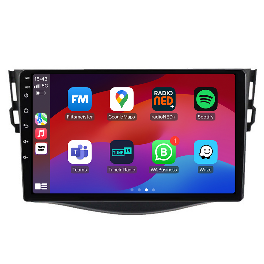 Toyota RAV4 | Autoradio | CarPlay & Android Auto | Android 15.0 | 2006 t/m 2013