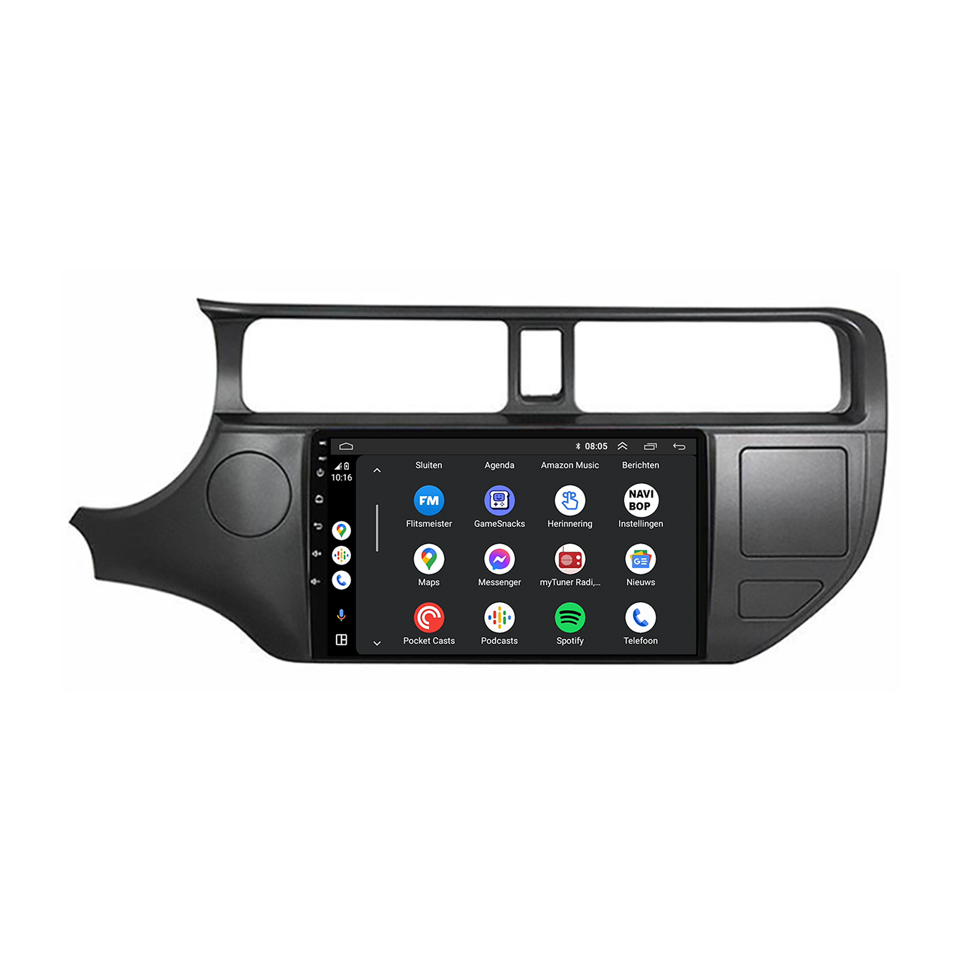 Kia Rio | Autoradio | CarPlay & Android Auto | Android 15.0 | 2016 t/m 2022