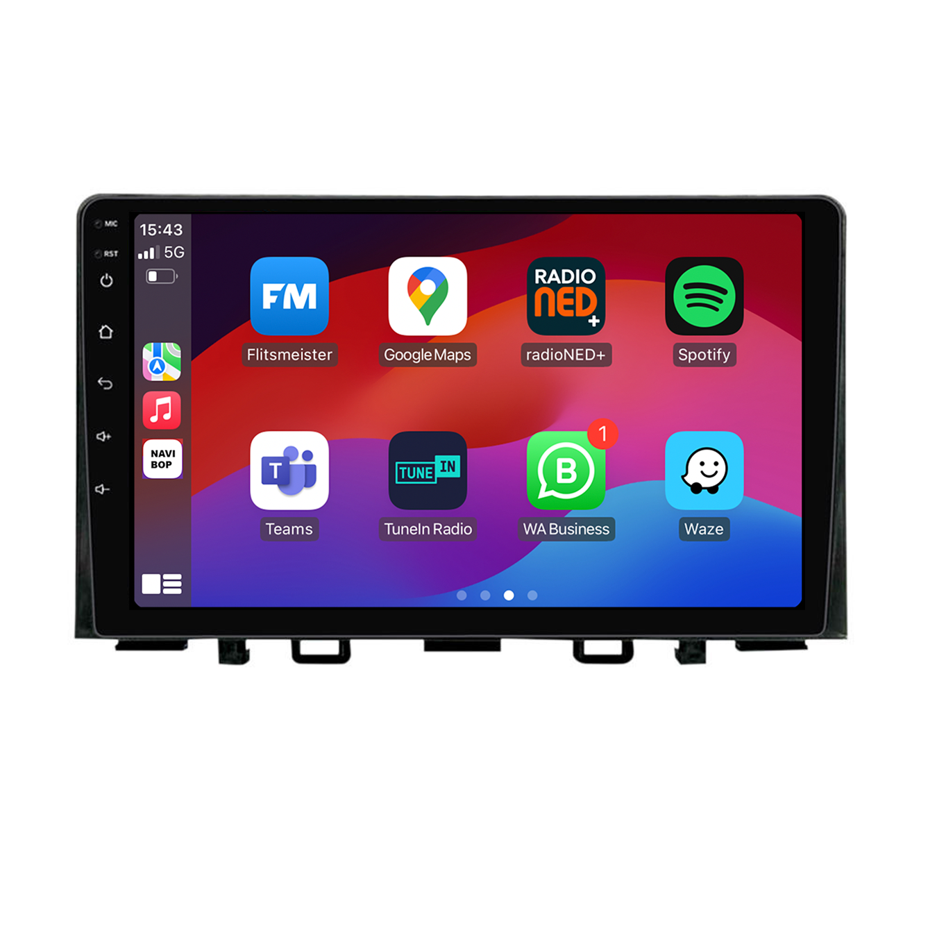 Kia Rio | Autoradio | CarPlay & Android Auto | Android 15.0 | 2016 t/m 2022