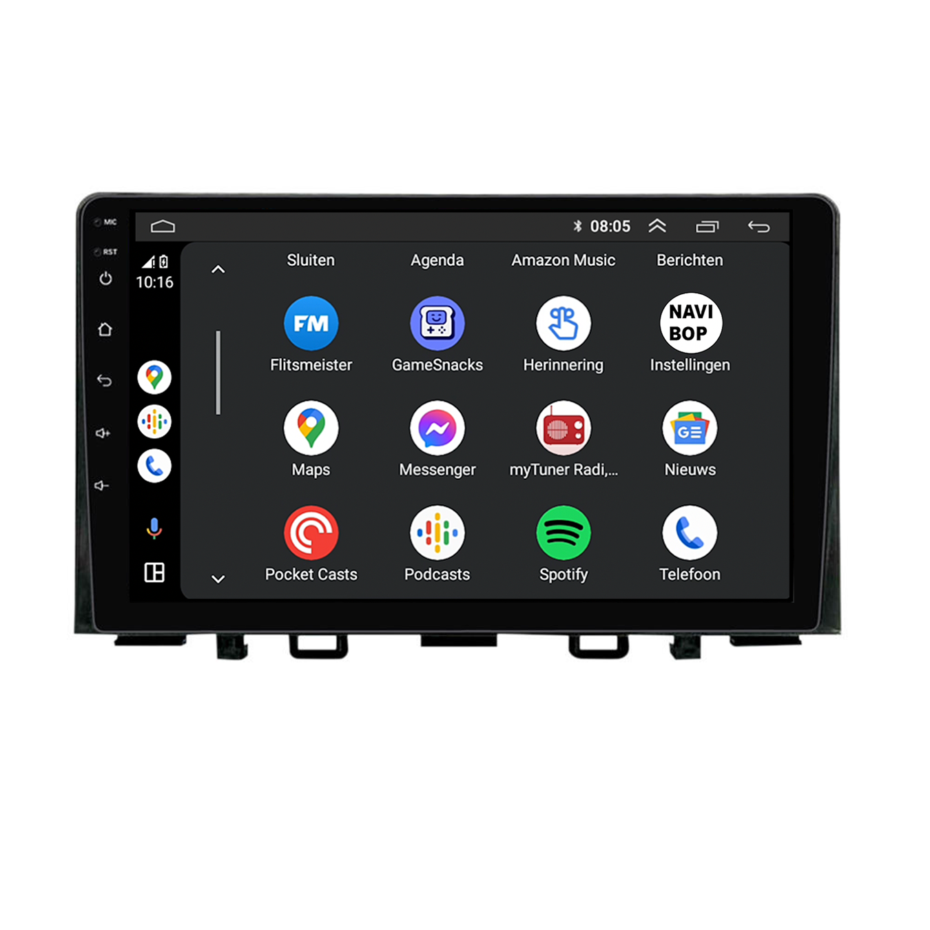 Kia Rio | Autoradio | CarPlay & Android Auto | Android 15.0 | 2016 t/m 2022