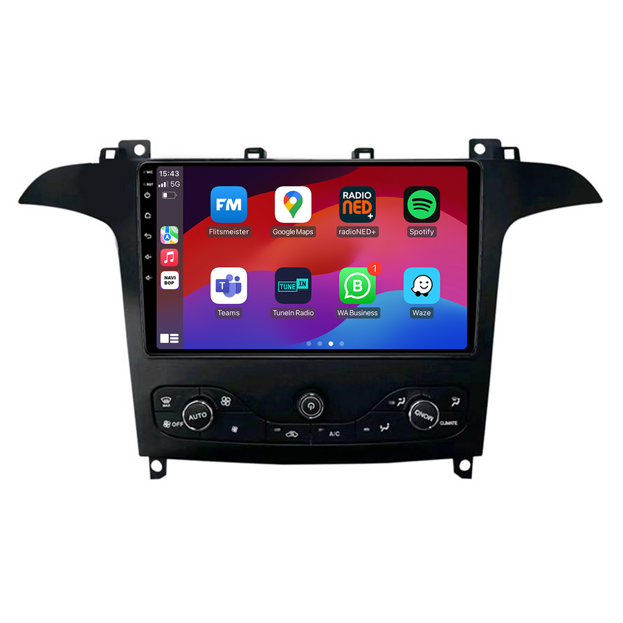 Ford S-max | Autoradio | CarPlay & Android Auto | Android 15.0 | 2009 t/m 2015