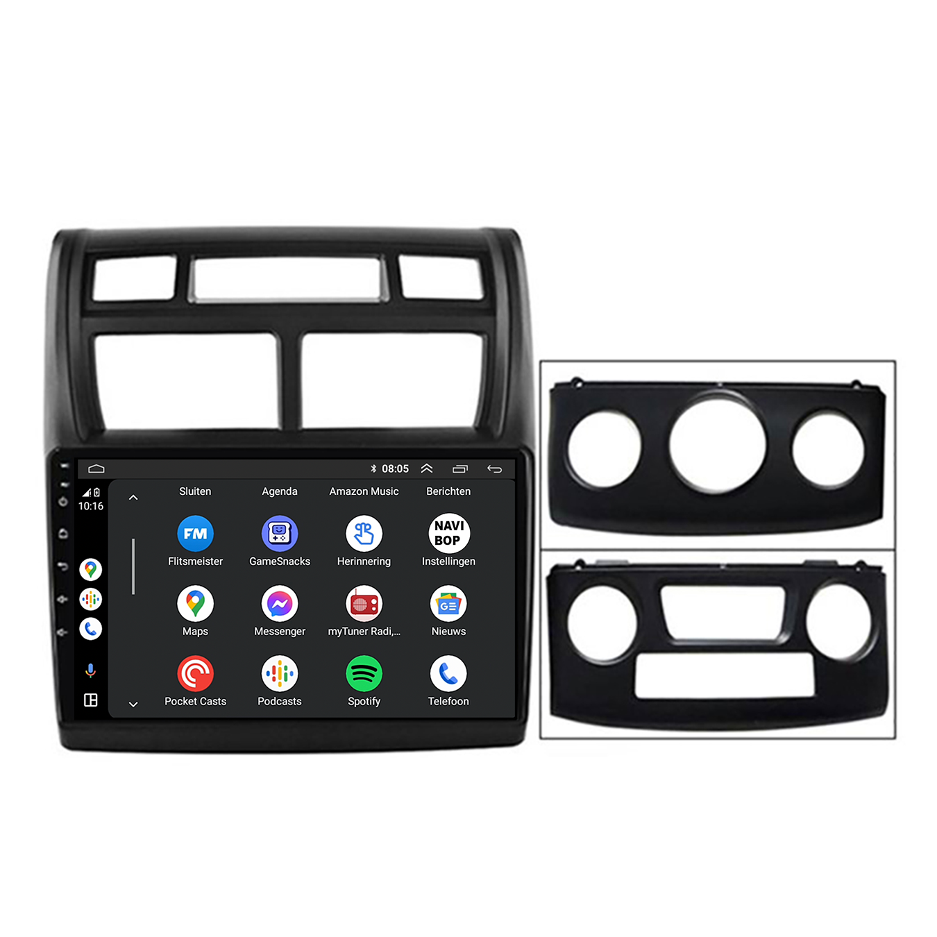 Kia Sportage - Zwart | Autoradio | CarPlay & Android Auto | Android 15.0 | 2005 t/m 2010
