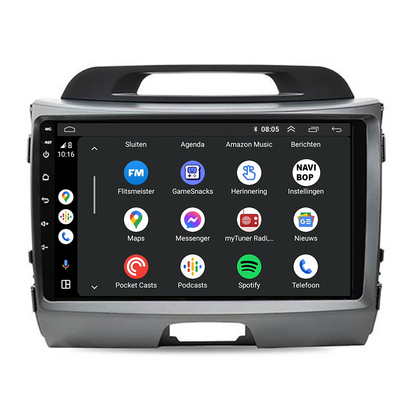 Kia Sportage | Autoradio | CarPlay & Android Auto | Android 15.0 | 2010 t/m 2016