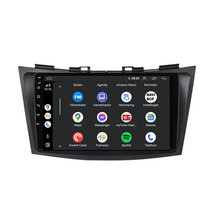 Suzuki Swift | Autoradio | CarPlay & Android Auto | Android 15.0 | 2017 t/m 2022