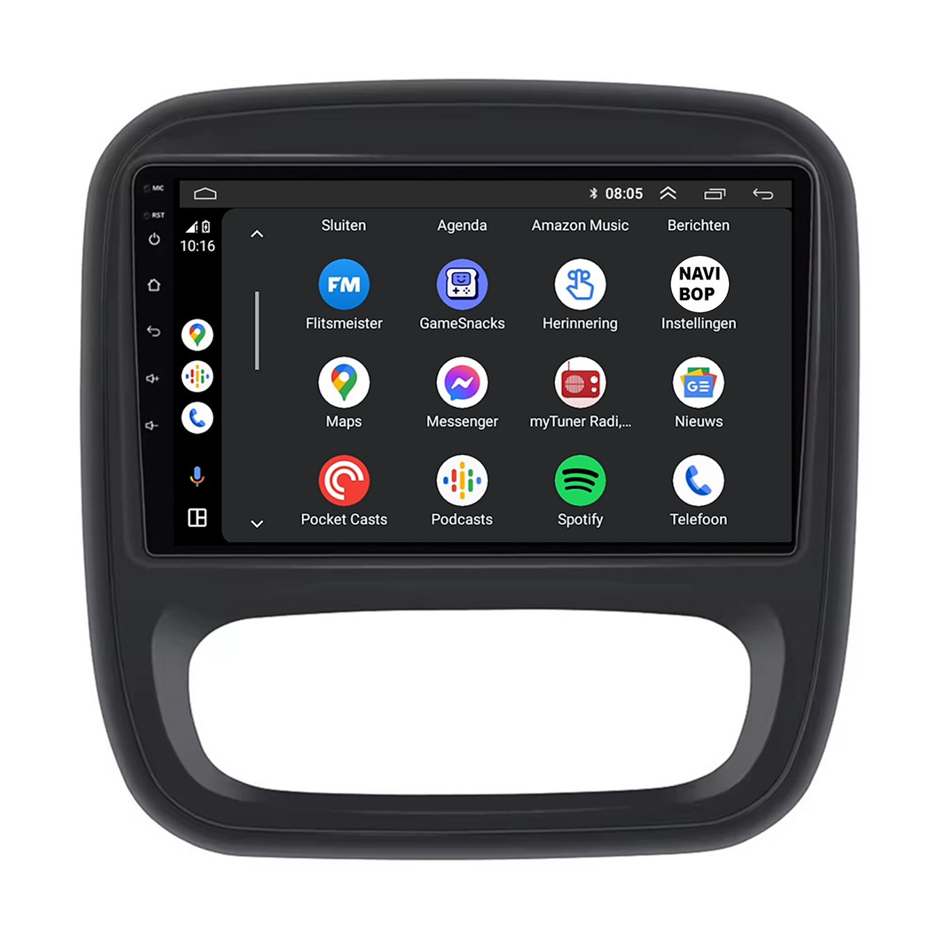 Renault Traffic | Autoradio | CarPlay & Android Auto | Android 15.0 | 2010 t/m 2014