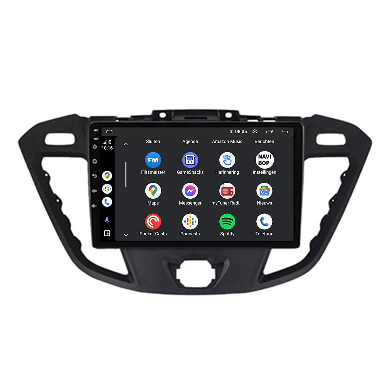 Ford Transit Custom | Autoradio | CarPlay & Android Auto | Android 15.0 | 2013 t/m 2018