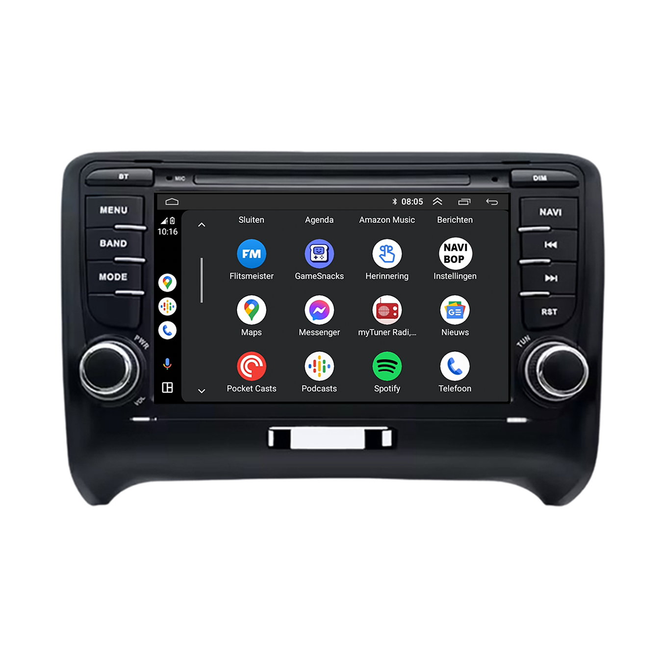 Audi TT | Autoradio | CarPlay & Android Auto | Android 15.0 | 2007 t/m 2014