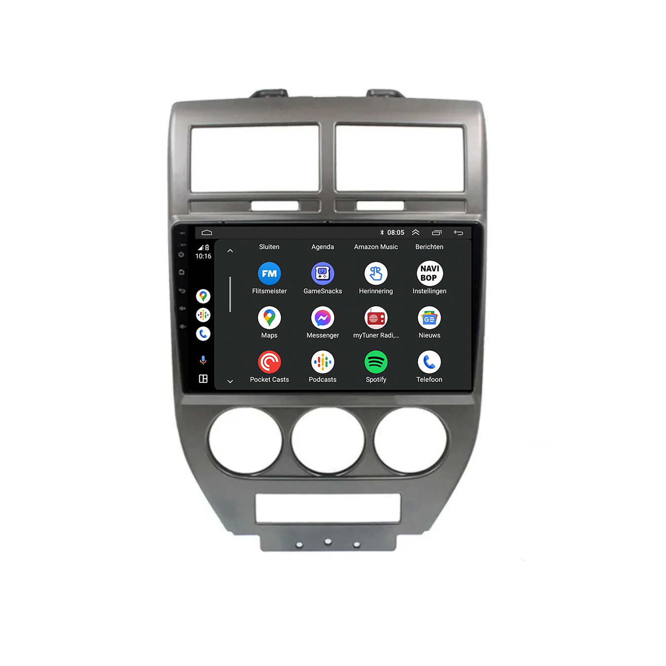 Jeep Compass | Autoradio | CarPlay & Android Auto | Android 15.0 | 2006 t/m 2010