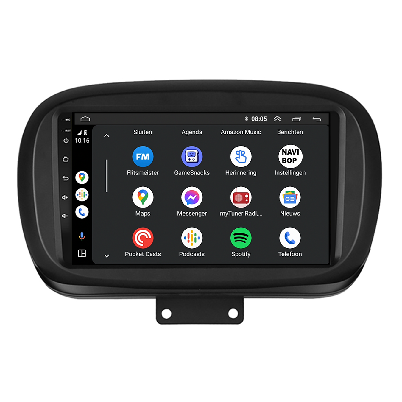 Fiat 500 | Autoradio | CarPlay & Android Auto | Android 15.0 | 2016 t/m 2019