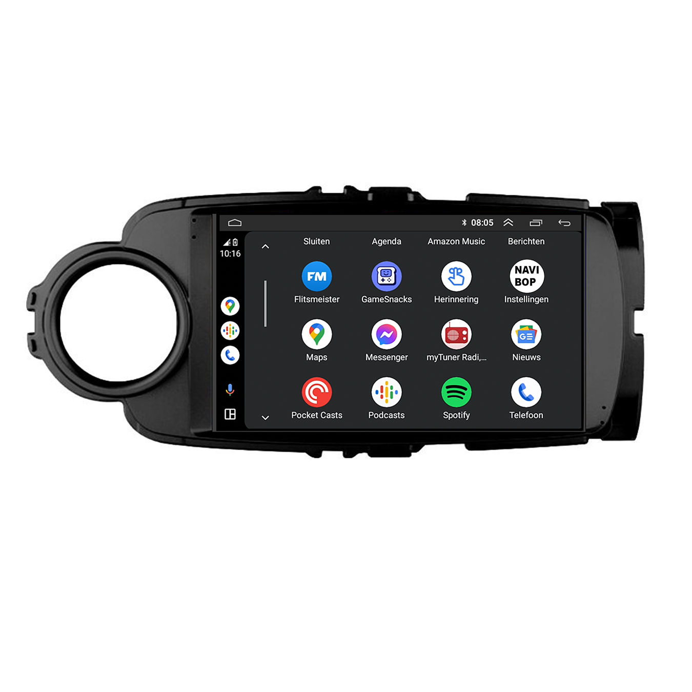 Toyota Yaris - Zwart | Autoradio | CarPlay & Android Auto | Android 15.0 | 2011 t/m 2016
