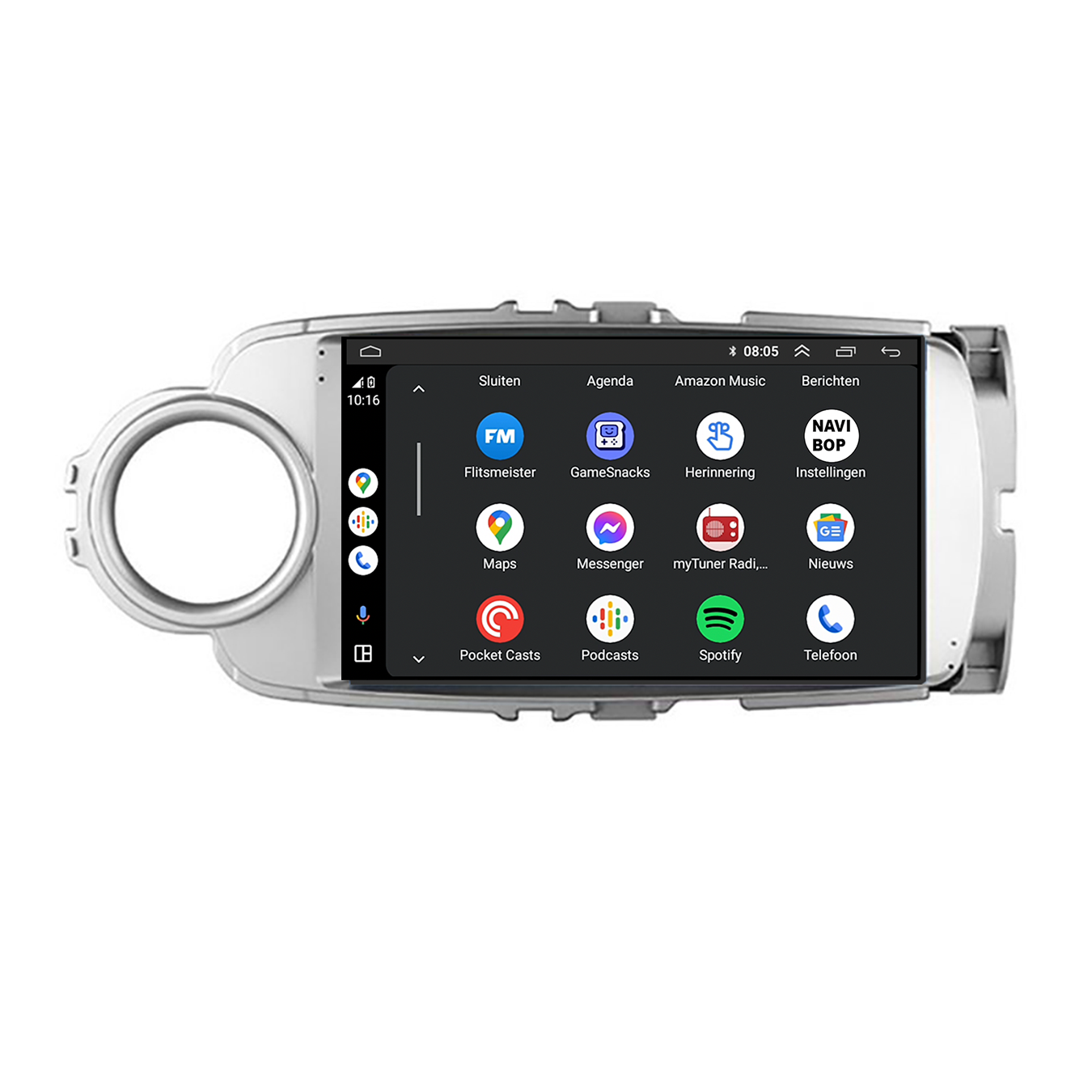Toyota Yaris - Zilver | Autoradio | CarPlay & Android Auto | Android 15.0 | 2011 t/m 2016